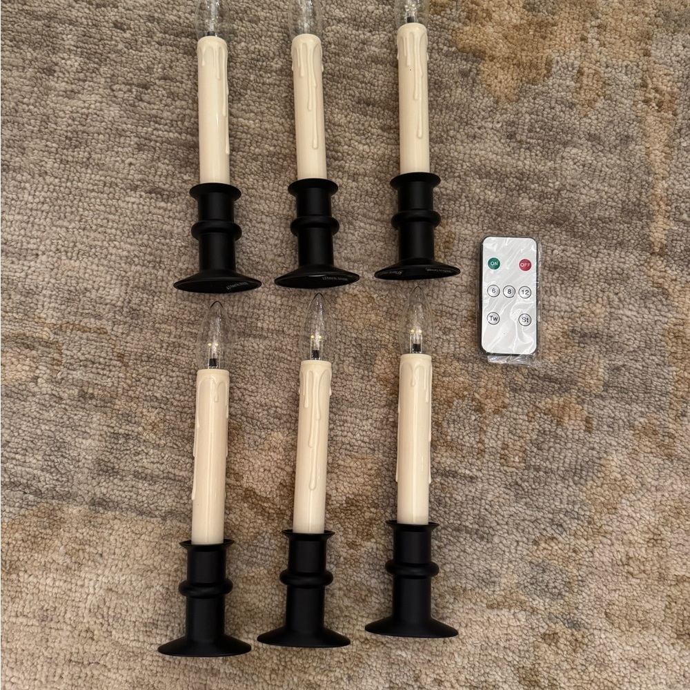 Battery Operated LED Window Candle Set with Remote - Picture 2 of 3